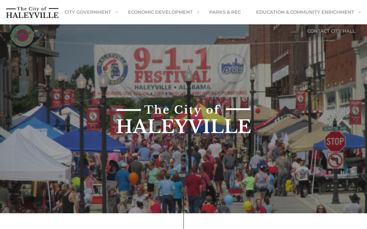Official Haleyville city imagery related to local criminal records offices