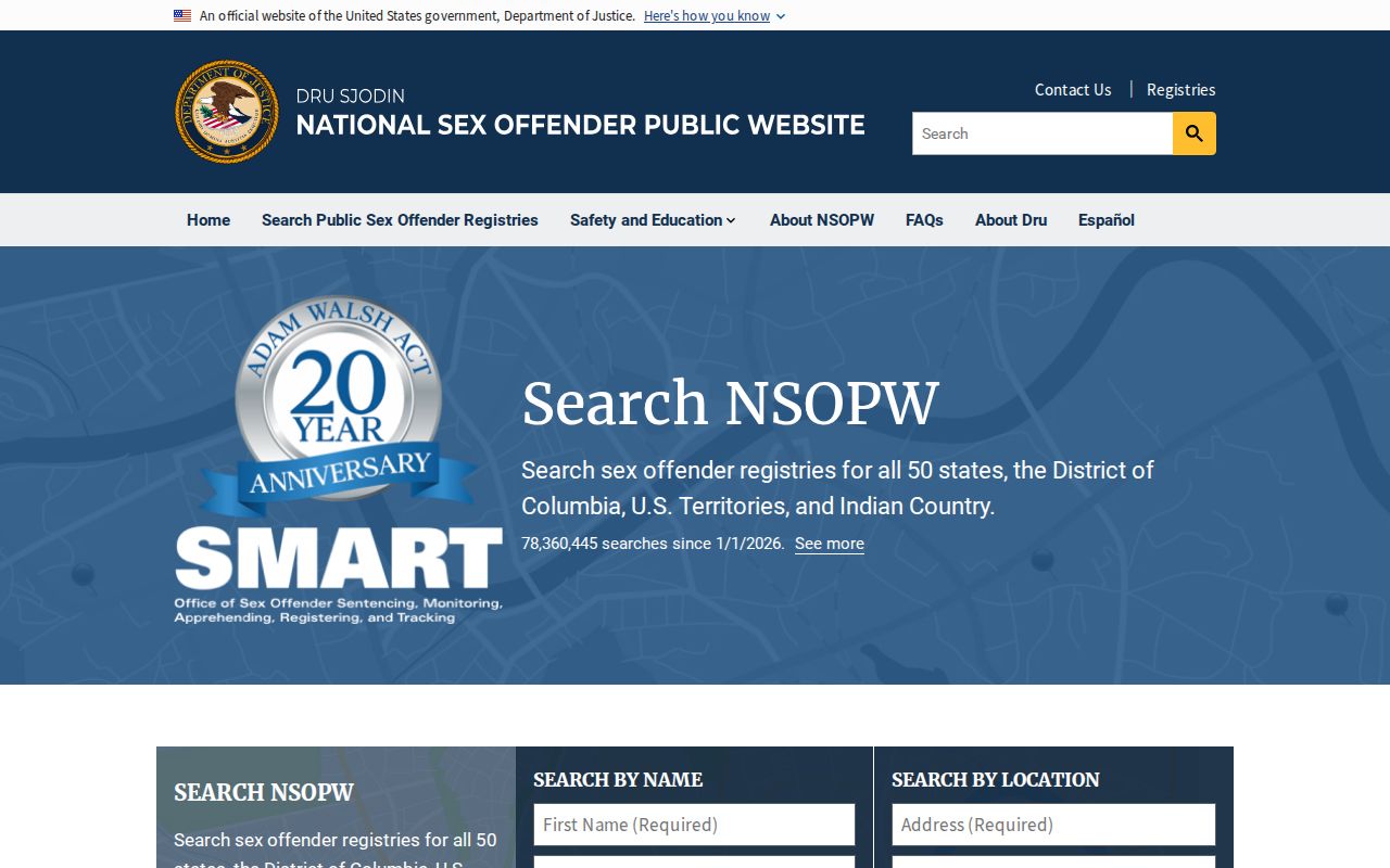DOJ national search used with Winston County sex offender records